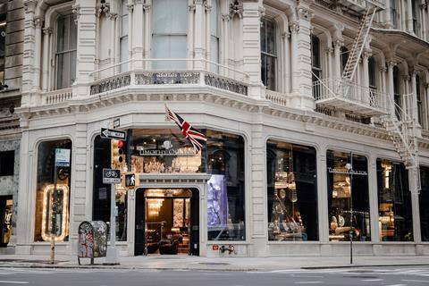 Exterior of Timothy Oulton store in New York